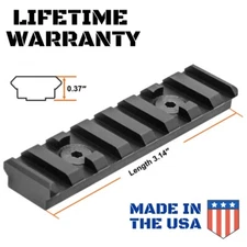 UTG PRO M-LOK 8 Slot Picatinny Rail Section Black Aluminum 3.14" MADE IN THE USA