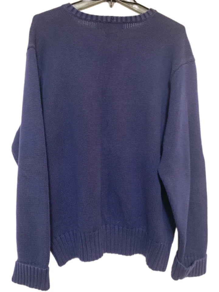 Suéter Polo Ralph Lauren De Colección XL Tejido Rayas Azul Marino Verde Prepster Core Foto 3 de 4