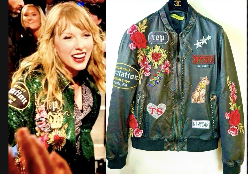 Versace Taylor Swift Reputation Vintage Patch Merch Gift Coat Jacket 10 46 S M L - Image 2 of 4