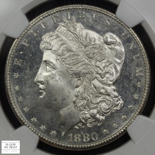 1880 S Proof-Like Morgan Silver Dollar $1 NGC MS 64 PL CAC - Picture 4 of 7