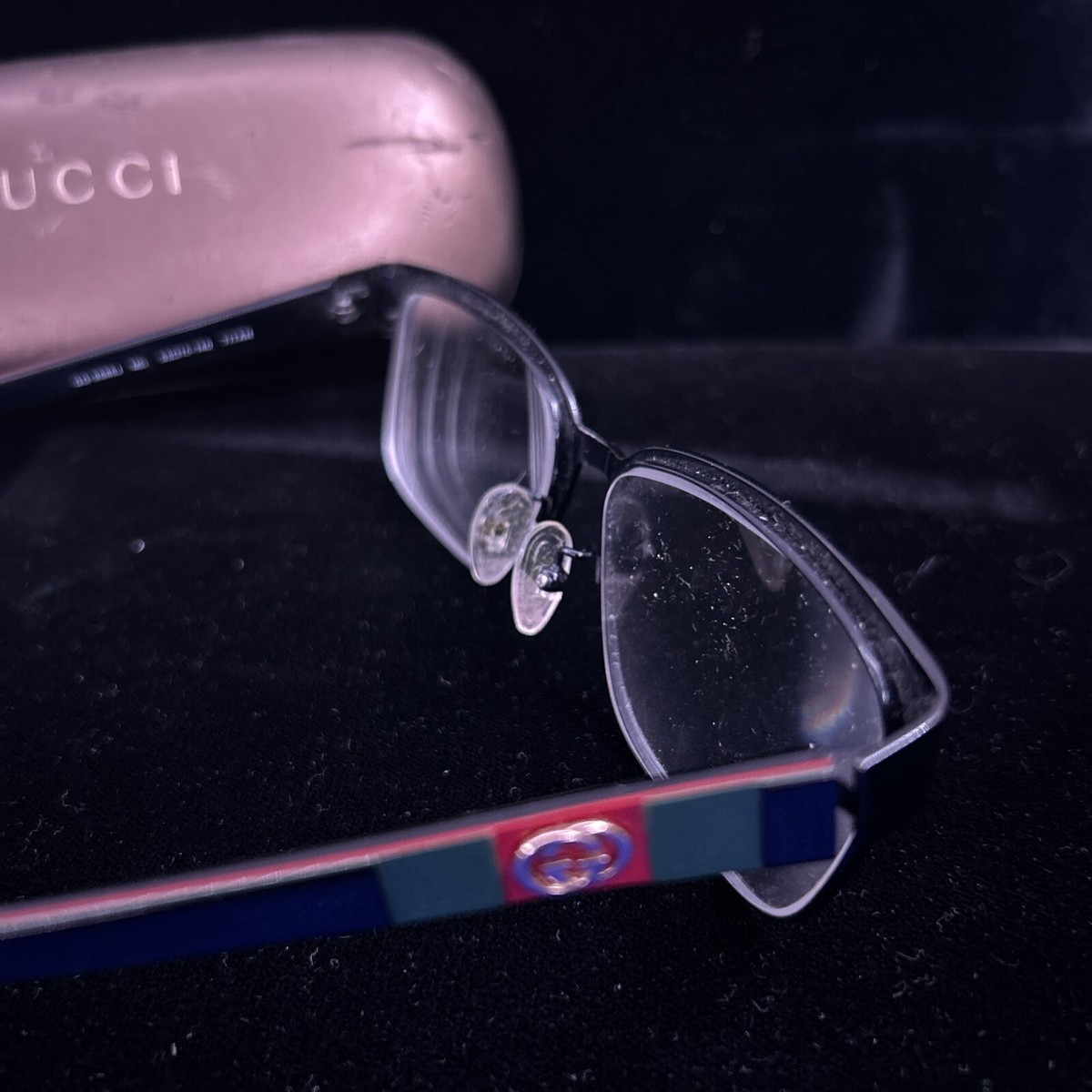 GUCCI TITANIUM GG 9686/J HAY Rectangular Ruthenium Unisex