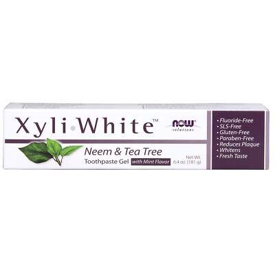 NOW FOODS Xyliwhite Neem & Tea Tree Toothpaste Gel 6.4 oz