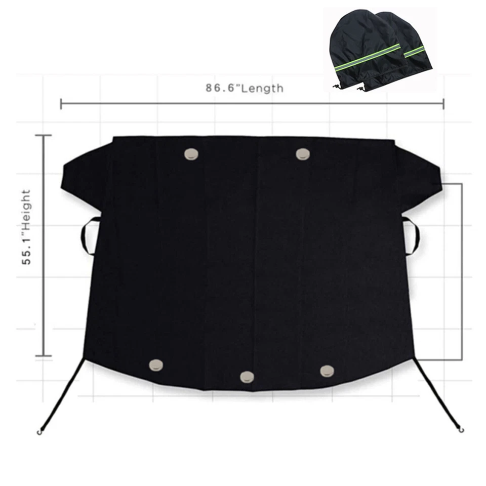 Cubiertas magnéticas para espejos retrovisores para parabrisas de coche exteriores anti-sol polvo lluvia nieve Foto 4 de 4