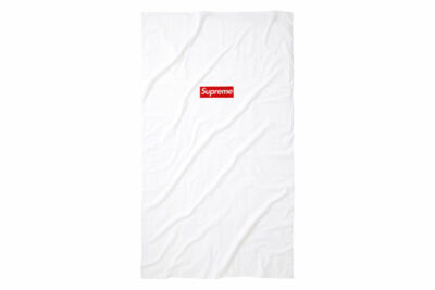 Supreme Box Logo Beach Towel White SS 2014 20th Anniversary
