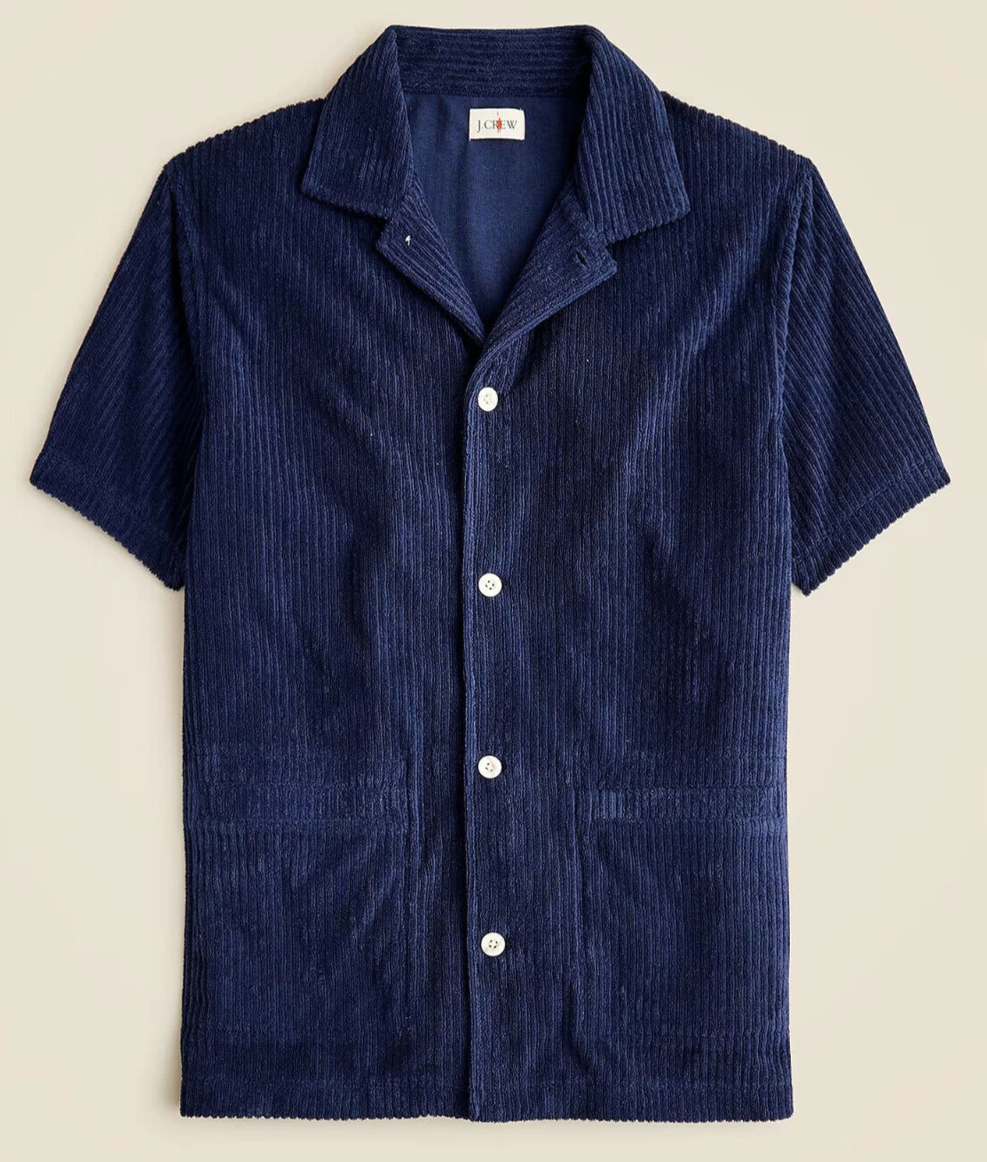 NWT $110 J Crew Short Sleeve Corded Navy Blue Corduroy Terry Camp Collar Shirt
Opens in a new window