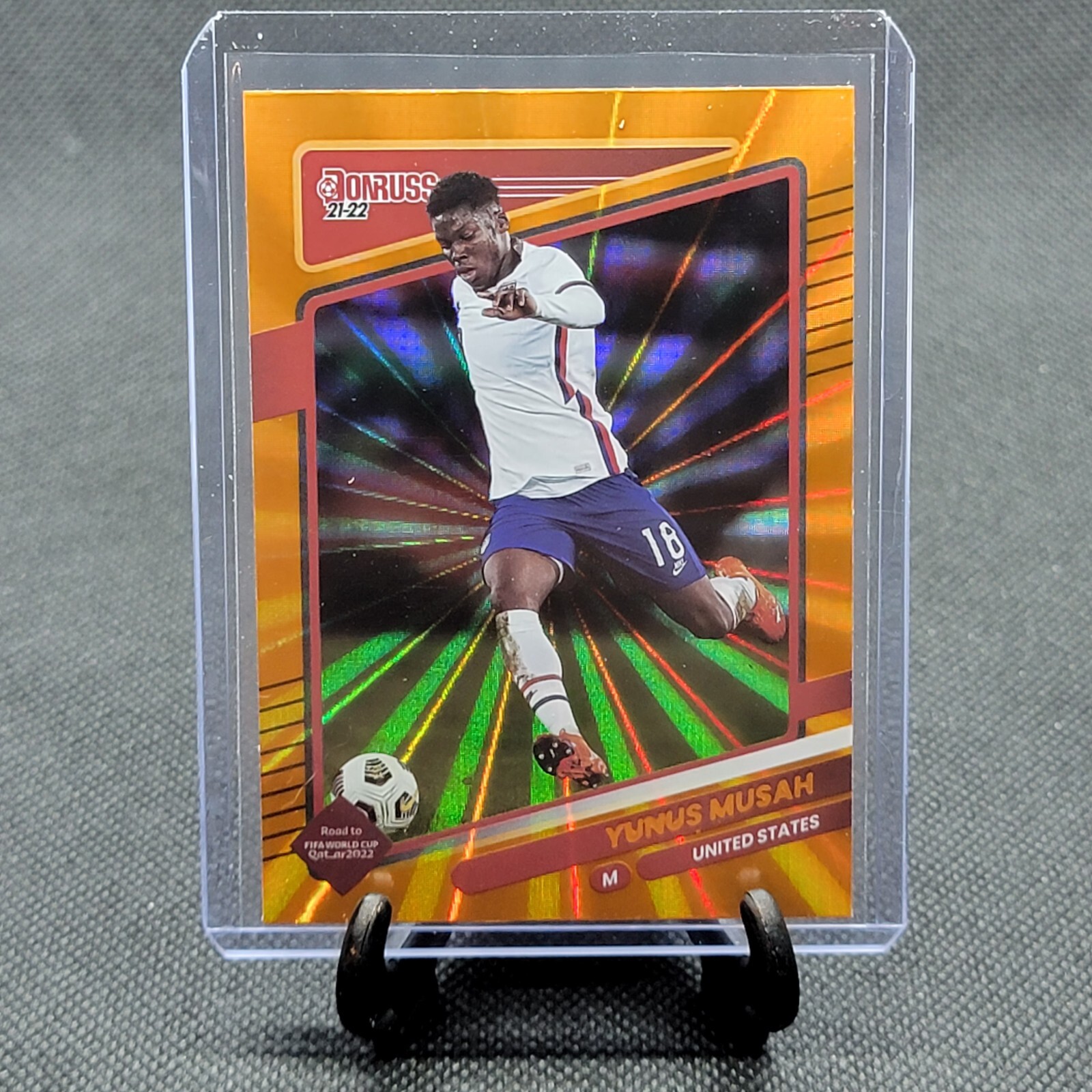 2021-22 Donruss YUNUS MUSAH #161 Base ORANGE LASER HOLO SP United States