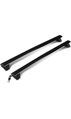DNA MOTORING RR-HL-004 Aluminum Roof Rack Rail Cross Bar+Lock