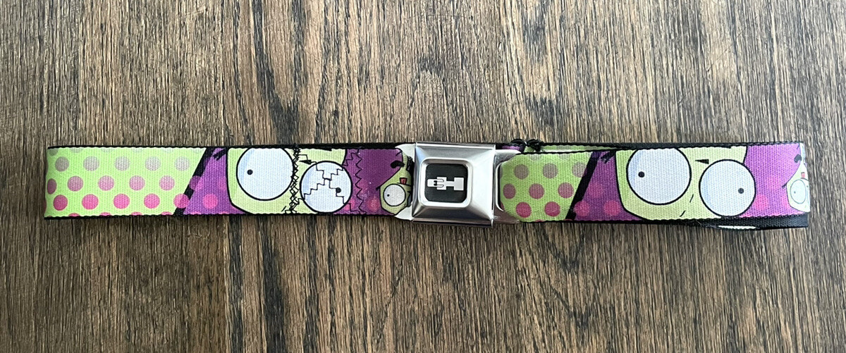 Rare Buckle Down Invader Zim GIR GM Seatbelt Adjustable Belt