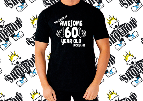 Awesome 60 Year Old T-Shirt, unisex 60th birthday gift, unique Sixty gift ideas - Picture 2 of 11