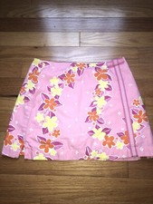 Skort LILLY PULITZER SZ 7 Pink Floral skirt With Shorts Girls