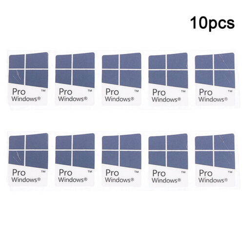 10pcs Blue Notebook Desktop Computer Windows10 Sticker WIN10 PRO Label u - Afbeelding 1 van 8