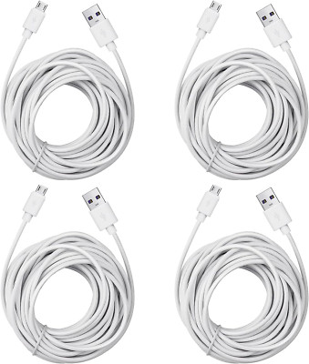 Paquete De 4 Cables De Extension Micro Usb Para Camaras De Seguridad De 25 P...