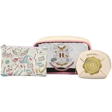 NEW 3pc HARRY POTTER COSMETIC BAG BIO WORLD UNIVERSAL STUDIOS TOILETRIES TRAVEL