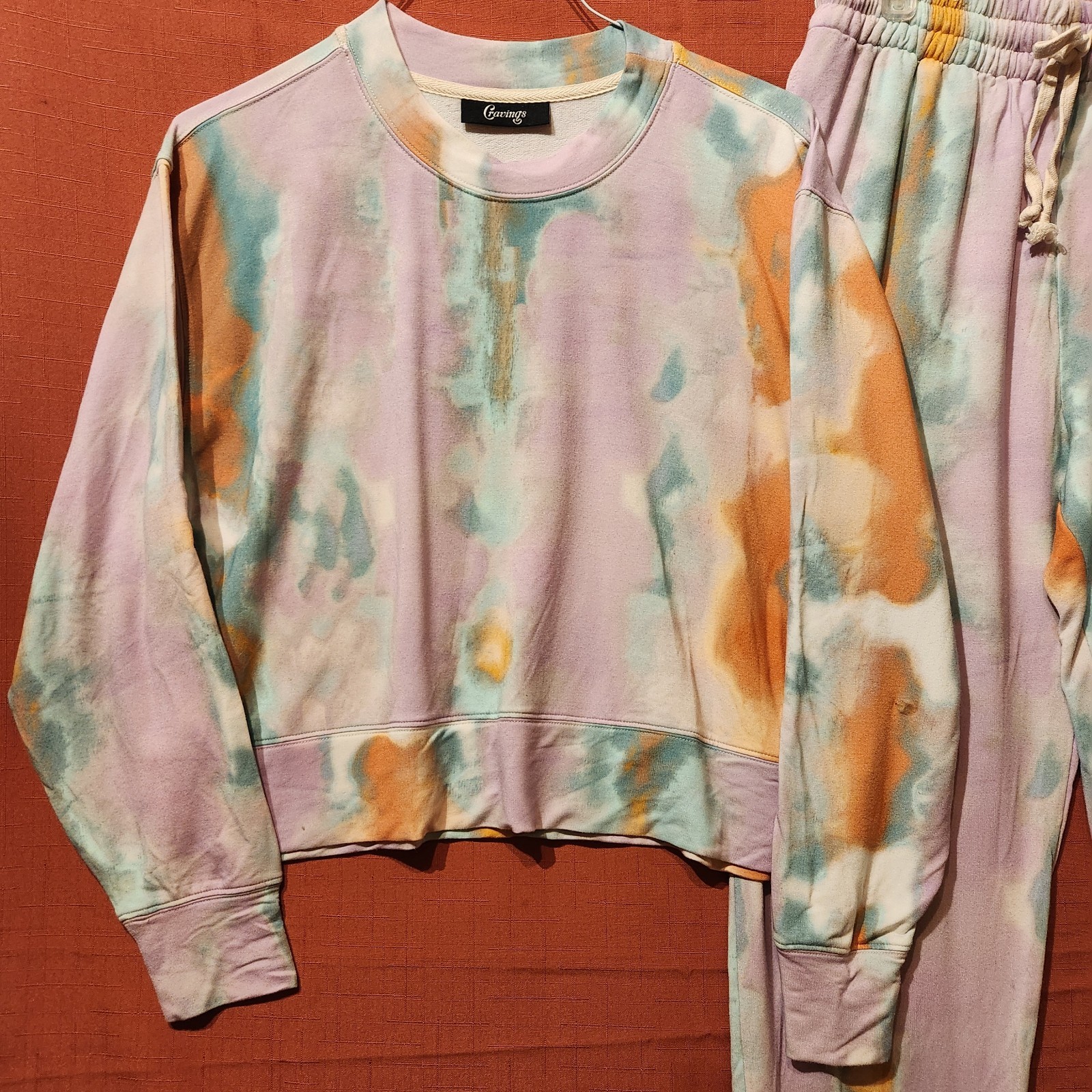 Sz Medium Soft Serve Swirl Lounge Set - Cravings by Chrissy Teigen Purple Green