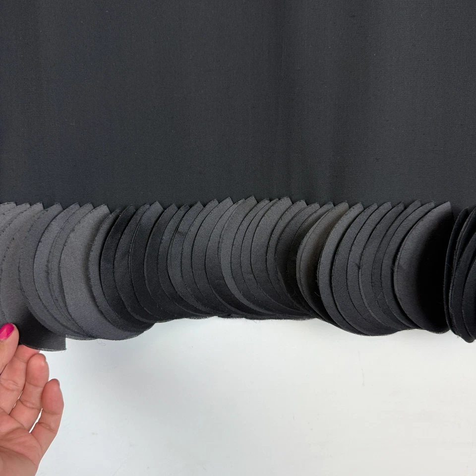 Стоит роскошь 100% шелк круг кромки прямой колена длина юбка черный - размер 8 - Изображение 2 из 4