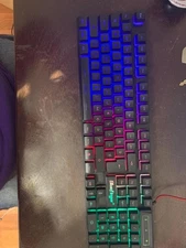 BlueFinger RGB Gaming Keyboard and Mouse Combo, USB Wired, LED Gaming Set