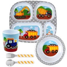 Bentology 5-Piece Construction Theme Mealtime Set - Includes