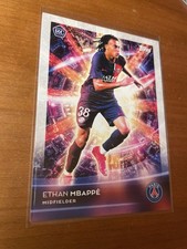 RARE ETHAN MBAPPE 2023-2024 ROOKIE Topps Chrome PSG #29 Card. rookie card picture