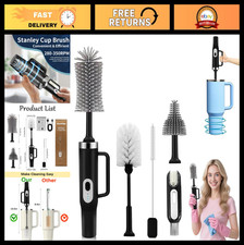 5-in-1 Electric Bottle Brush Cleaner, Rechargeable, Waterproof, Extra Long for S
