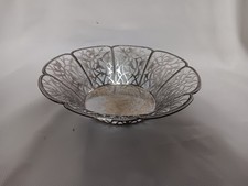 WMF Art Deco Schale Konfektschale Brötchenkorb Durchbrucharbeit Blüten Perlrand