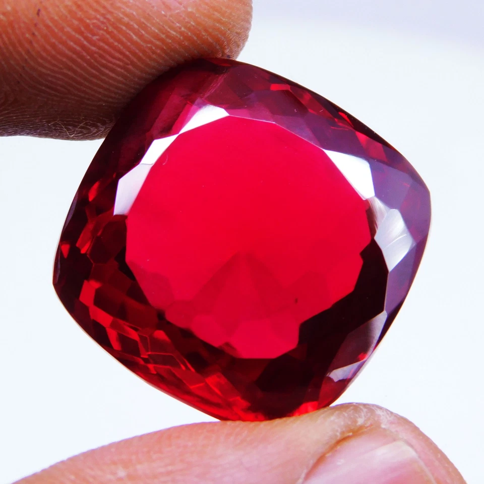 Certified 62.80 Ct Natural Red Ruby Cushion Cut Loose Gemstone - Image 3 of 4