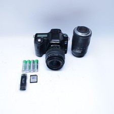 PENTAX ist D S2 Digital SLR Camera with 2 Lenses smc 18-55mm 80-200mm SD Card