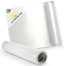 Self Laminating Film Anti-UV Vinyl 12  x30ft Glossy : Clear Vinyl Roll Lam