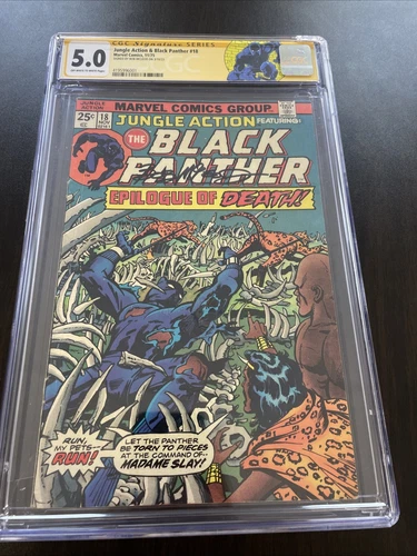 BLACK PANTHER #18  (1975) CGC SS 5.0  WHITE PAGES GRADED SIGHED BY BOBMCLEOD