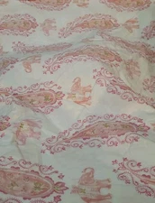 Pottery Barn Kids Elyse Elephant Paisley Pink Twin Duvet Cover