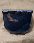 Vtg Van Briggle Pottery Colorado Springs Planter Bowl Black Blue Drip Glaze 4”