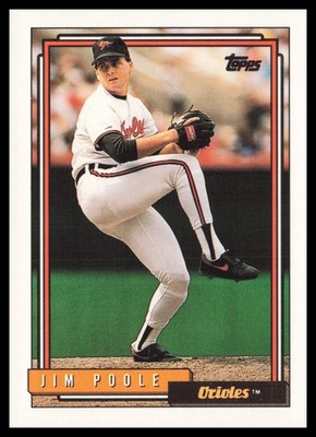 1992 Topps #683 Jim Poole Baltimore Orioles Baseball Card
