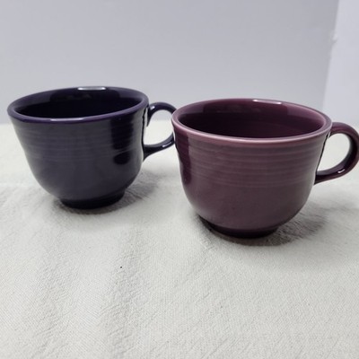 Fiestaware Fiesta Set Of 2 Cups Eggplant Plum Classic 7.75 oz HLC Homer Laughlin