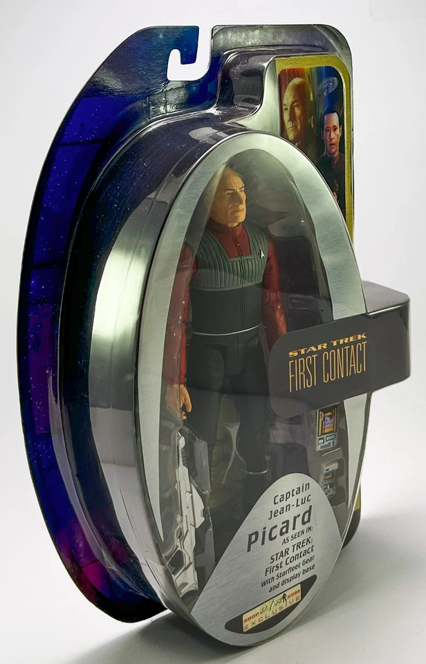 Figura de acción de Star Trek: Capitán Jean-Luc Picard (Diamond Select, 2006, sin usar, en caja) Foto 4 de 4