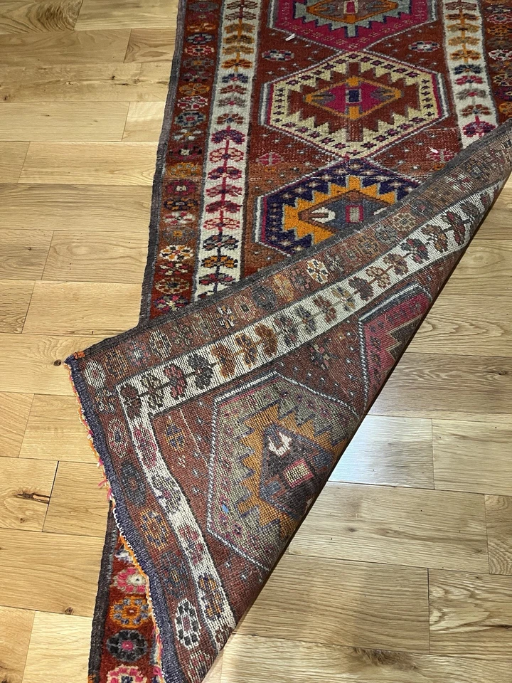 Alfombra turca vintage corredor, alfombra corredor, alfombra de pasillo escalera alfombra de pasillo 34 X 105 Foto 3 de 3