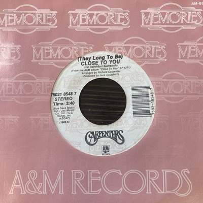 Carpenters   We've Only Just Begun / For All We Know - A&M Close To You 45 Lot