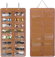 Sunglasses Organizer Storage, Hanging Dust Proof Wall Pocket Glasses Organizer -
