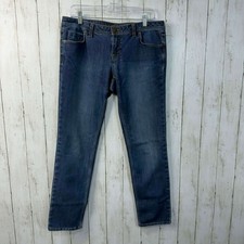 Lands' End Jeans Women's Dark Wash Straight Leg Denim Size 8 Petite