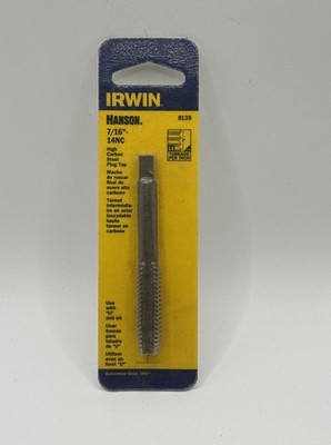Irwin Hanson 8139 7/16''-14 NC High Carbon Steel Plug Tap