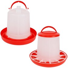Chick Feeder 1 Lb and Waterer 1.5 L Kit, Hanging Poultry Plastic Containers f...