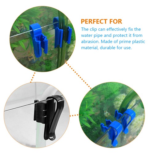 2 Pcs Water Pipe Clip Hose Clips Aquarium Clamp Fish Tank Mounting - Picture 12 of 12