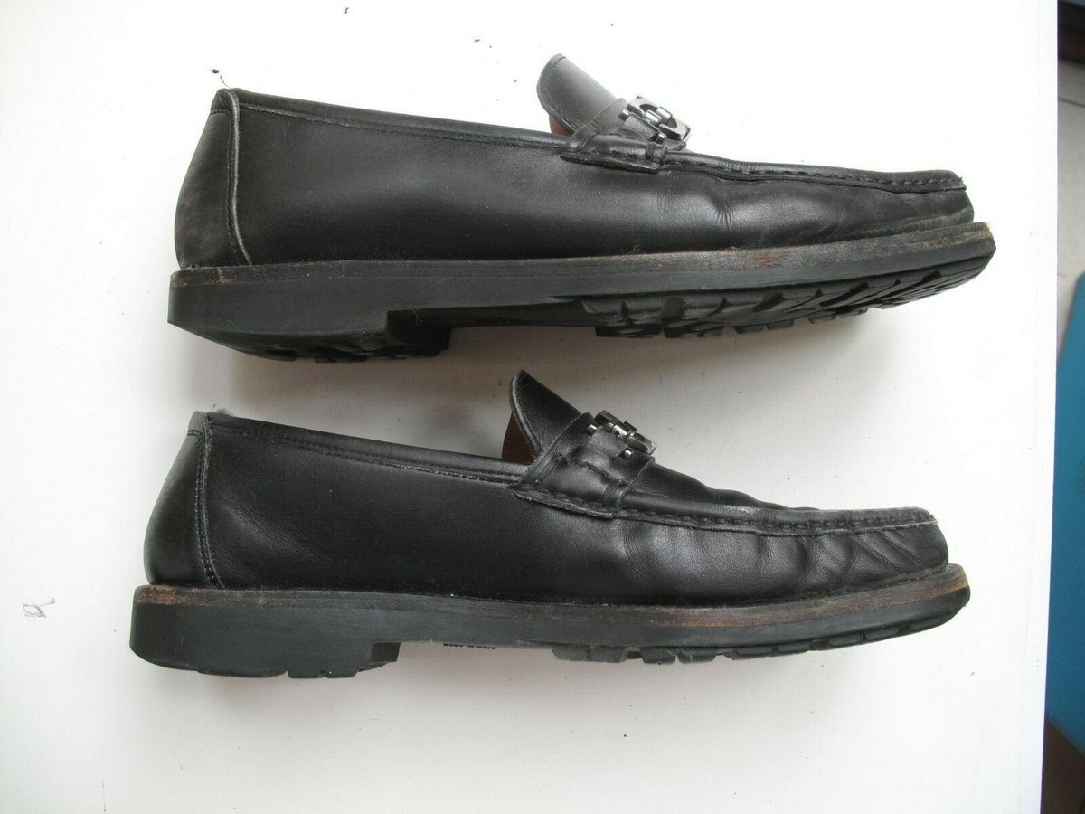 1990's Ferragamo エナメル ローファー 黒 サルバトーレ