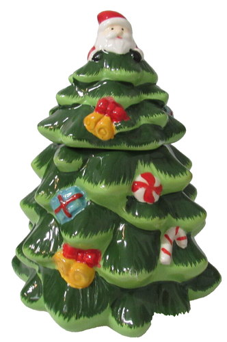 CHRISTMAS TREE  with SANTA on top.  Santa's Favorite Festive Cookie Jar - Bild 3 von 10