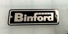 METAL BINFORD TOOLS TOOL BOX TAG ALUMINUM NAM...