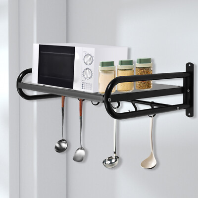 Multi-functional Floating Shelves Carbon Steel Wall Mounted Shelf Rustic Shelves