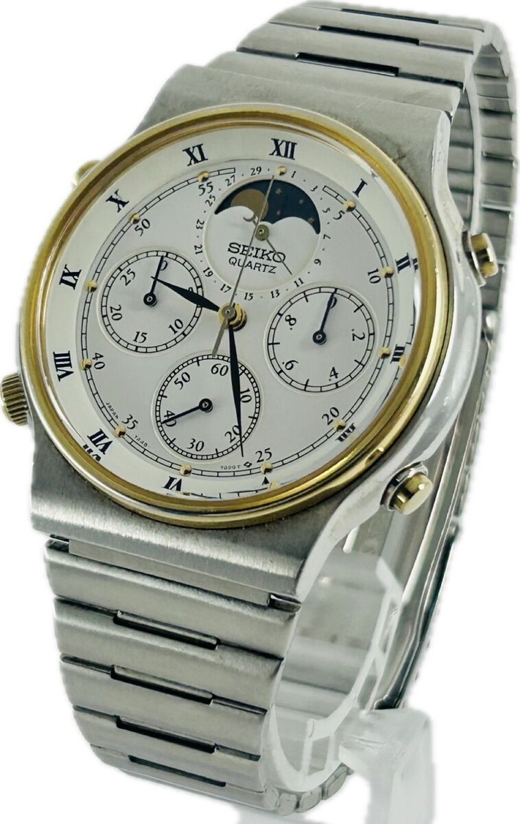 ジャンク 希少 ムーンフェイズ クロノグラフ】 SEIKO セイコー ジャンク 希少 ムーンフェイズ クロノグラフ】 SEIKO セイコー