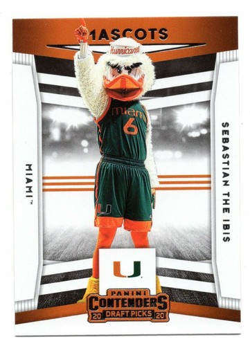 2020-21 Panini Contenders Draft Picks Mascots Miami Sebastian The Ibis - Imagen 1 de 2