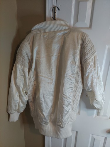 Vintage I B Diffusion Puff Coat Winter Jacket All White/ Womens 1X Oversized - Picture 2 of 11