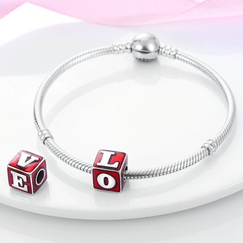 Love Dice Charm For Bracelet, Dice Charm, Silver Charm, Women Gift Charm - Picture 4 of 6