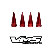 8pc Vms Racing Spike Nuts Engine Bay Dress Up Hardware Universal M6x1.0 Red