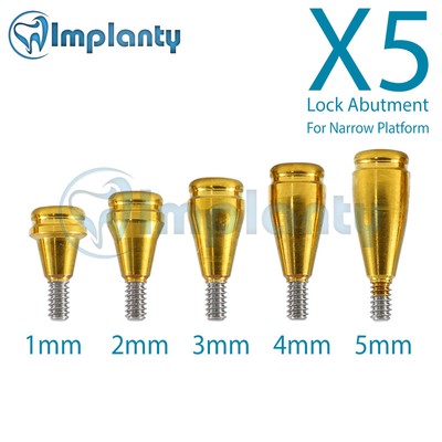 5x Lock Prosthetic NP Attachment Dental Fixture Conical Connection Nobel Active